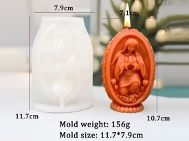 Molde silicona virgen rezando